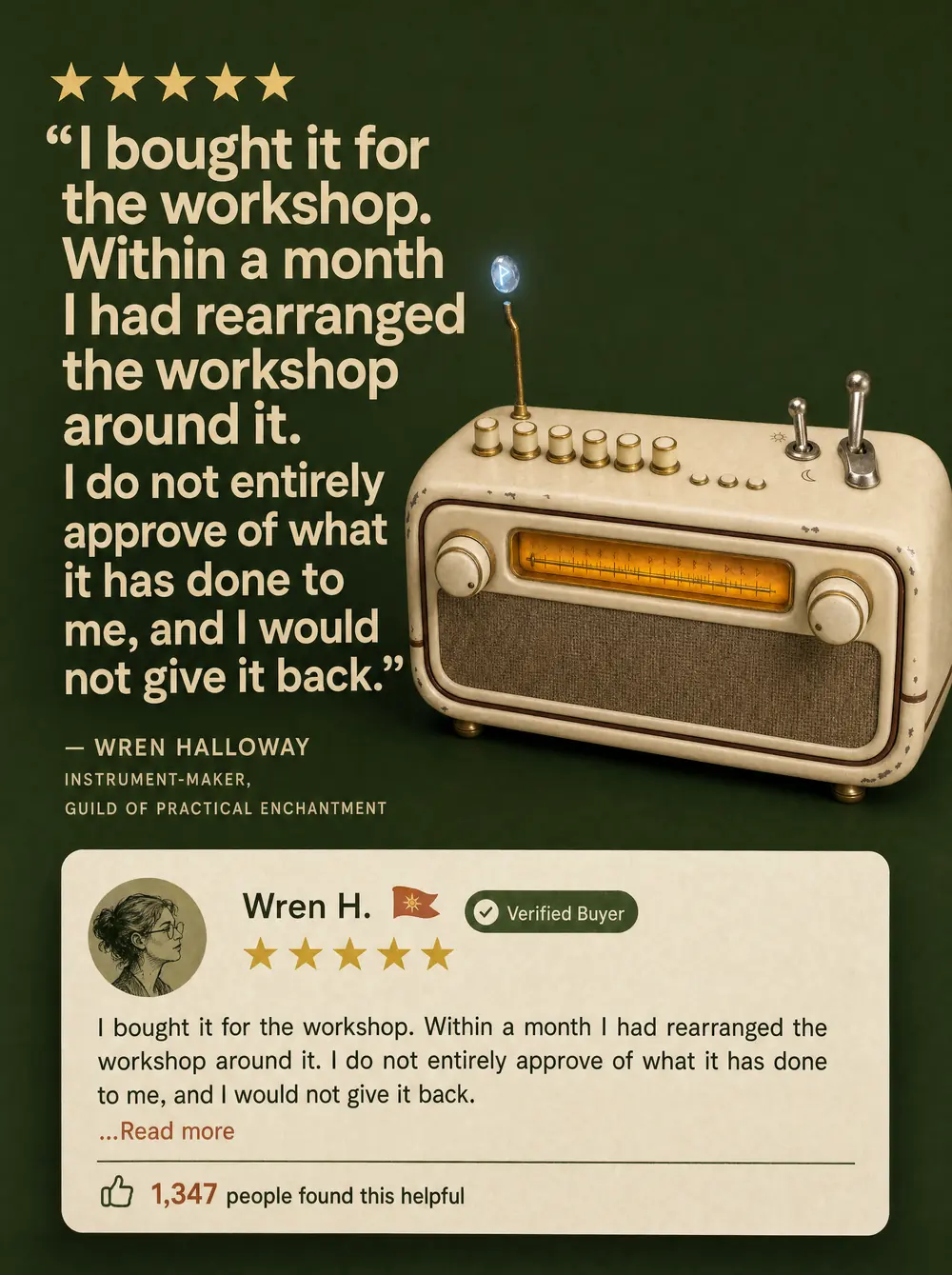 A trusted-review page laid out as a magazine spread.